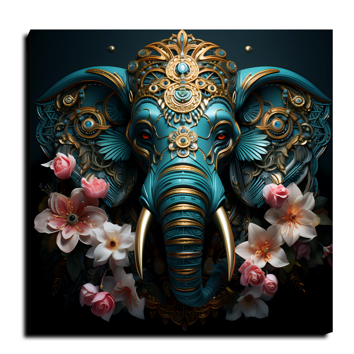 Elephant 3D Wood Print Wall Art