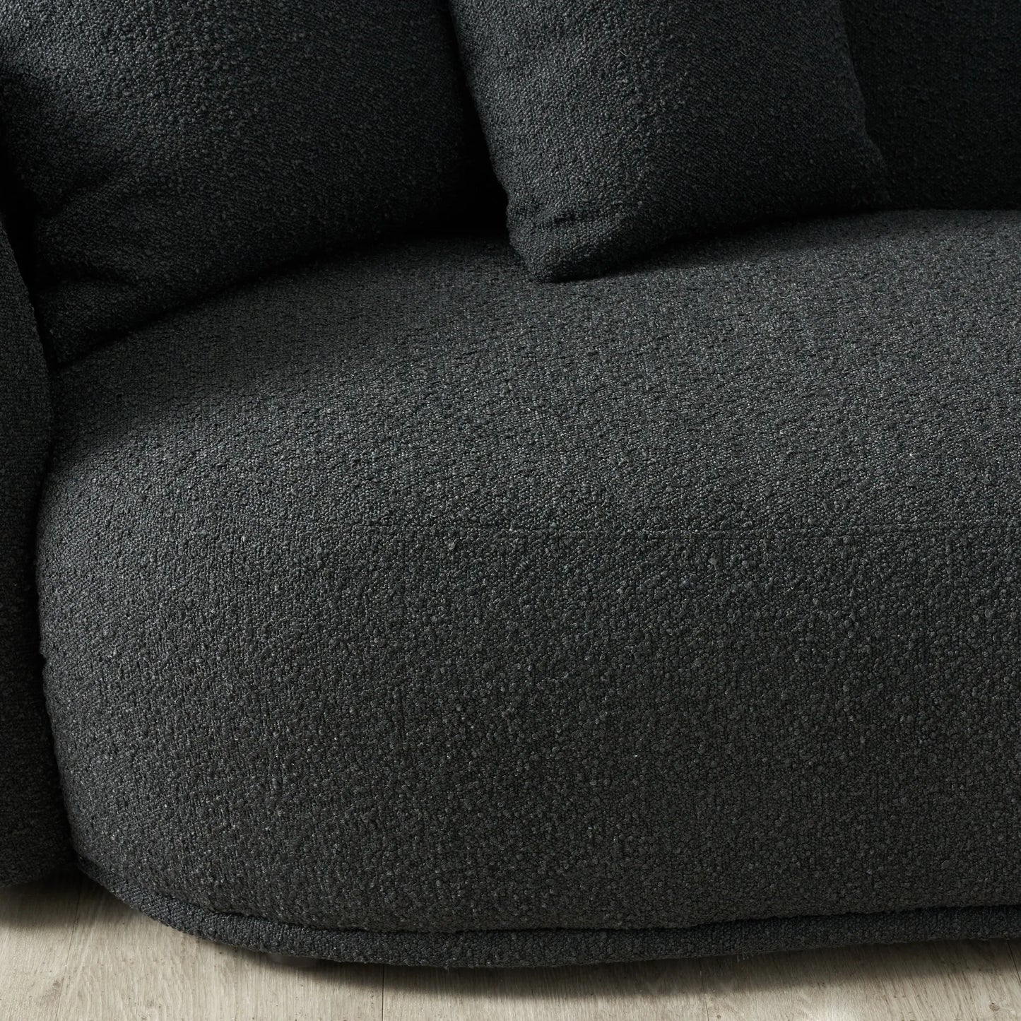 Black Boucle 2 Seater Sofa