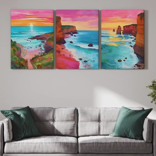 Ocean Odyssey Gallery Wood Print Wall Art Set of 3
