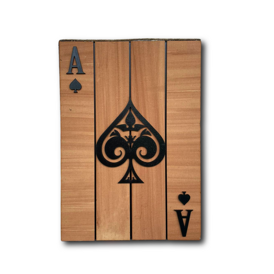 Wooden Ace of Spade Wall Art