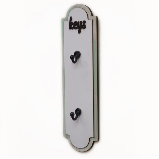 Vertical Keyholder With 2 Iron Hooks and 3D Keys Logo
