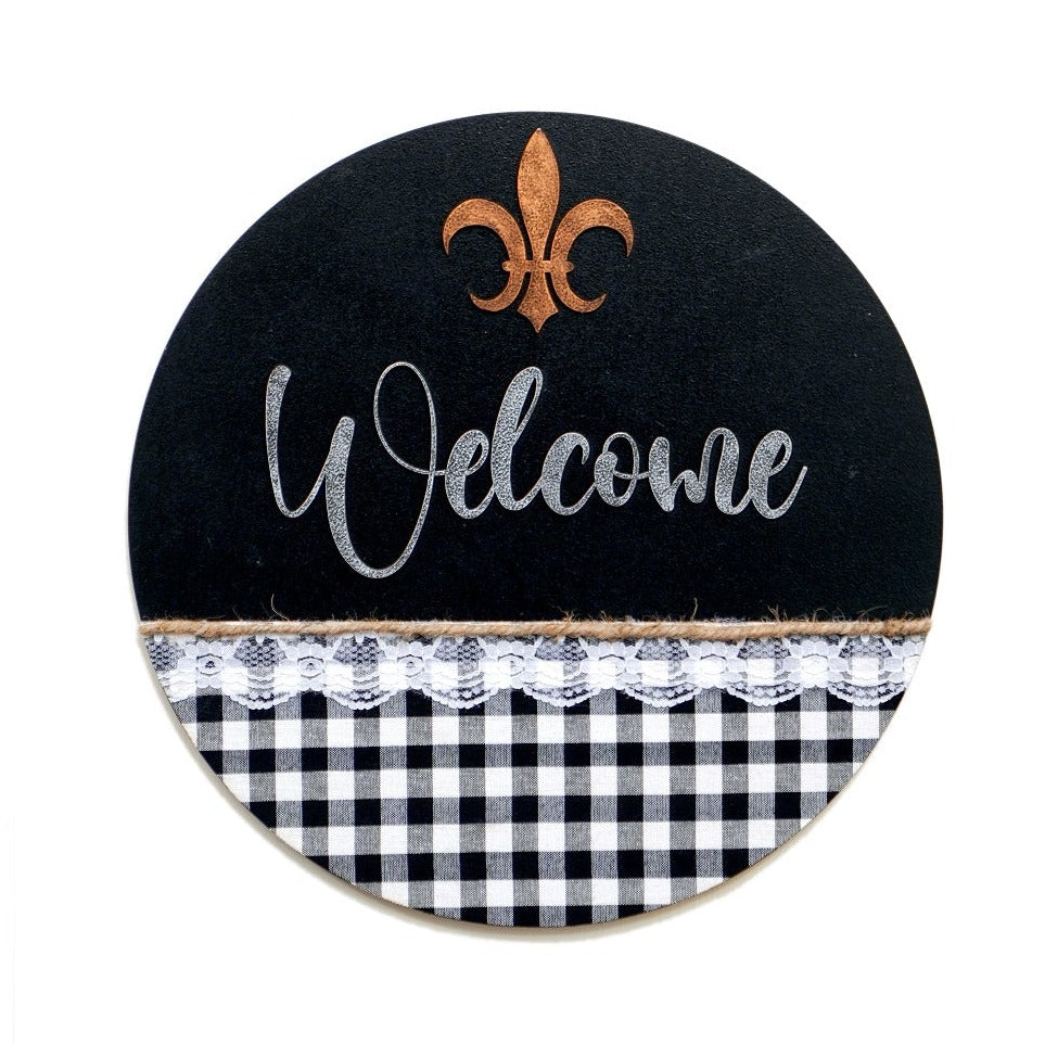 3D Buffalo Print Wooden Welcome Hanging Home Décor 12 Inches