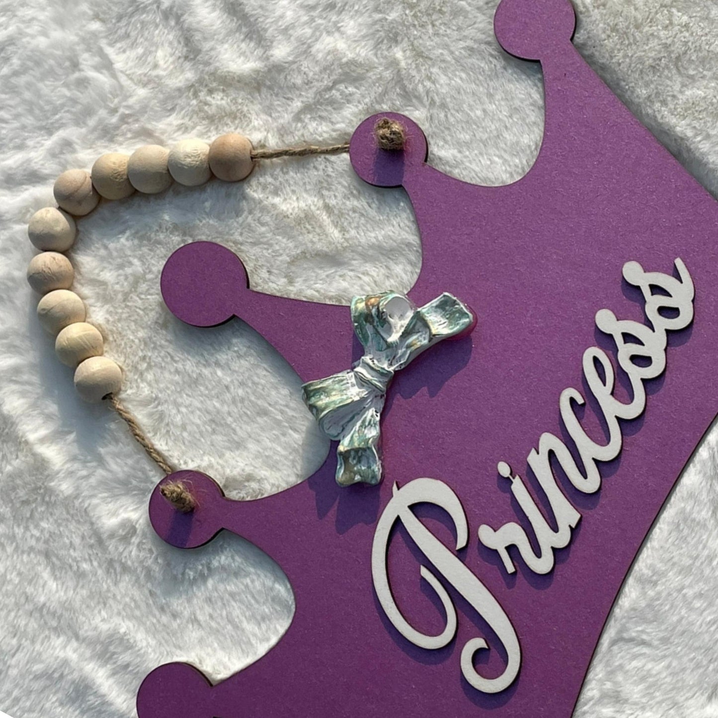 Princess Crown Wooden Wall Door or Wall Hanging Art