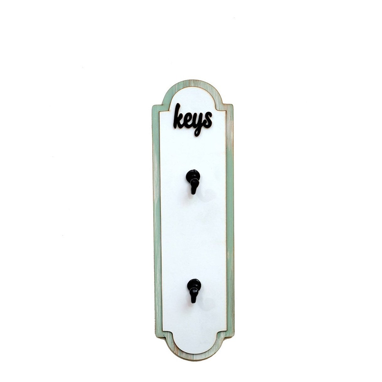 Vertical Keyholder With 2 Iron Hooks and 3D Keys Logo