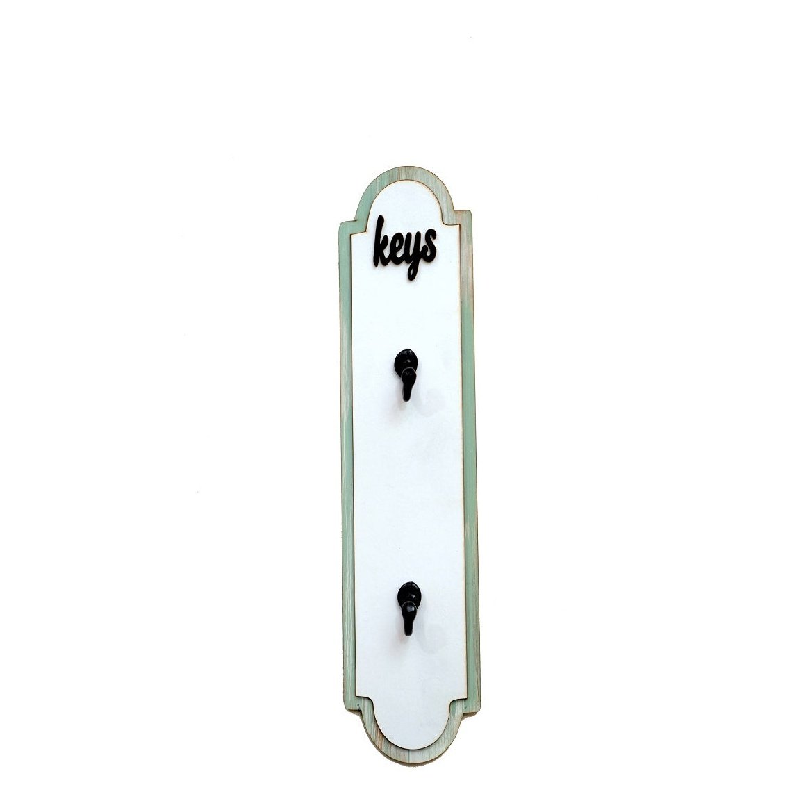 Vertical Keyholder With 2 Iron Hooks and 3D Keys Logo