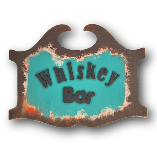 Vintage Whiskey Bar Wooden Wall Art