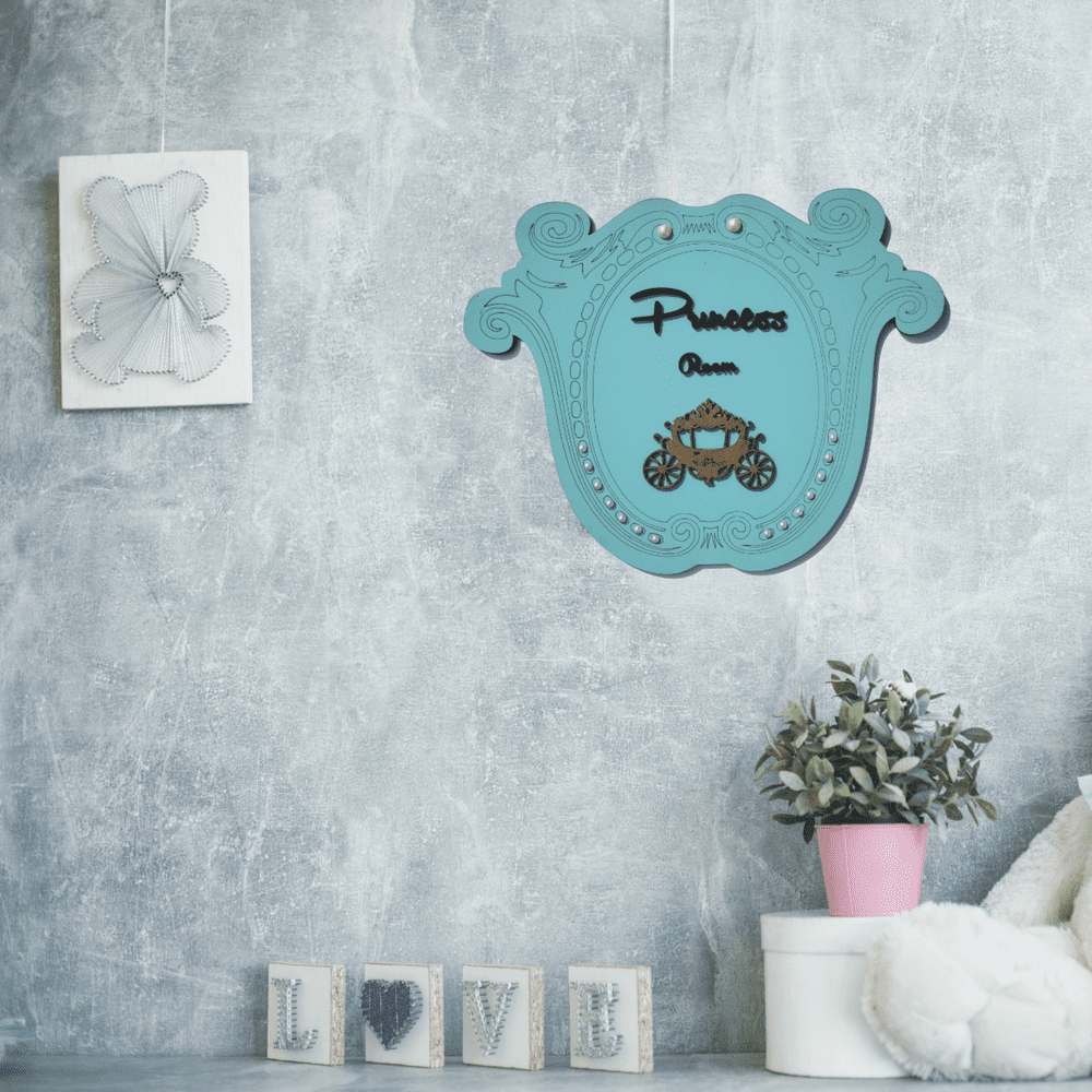 Royal Princess Room Wooden Wall Signage 14 X 11 Inches
