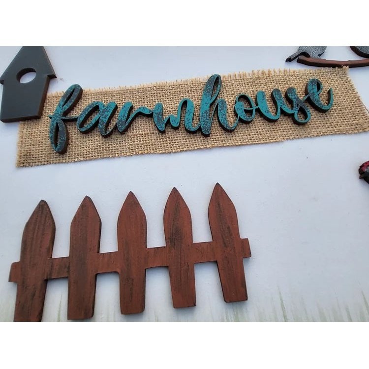 3D Rustic Wooden Farmhouse Wall Art For Personalization