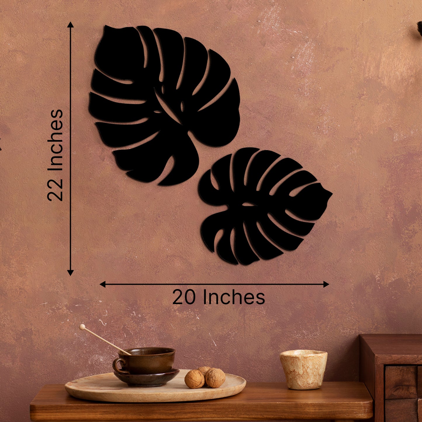 Palm Leaves Wall Hanging Décor Art Set of 2
