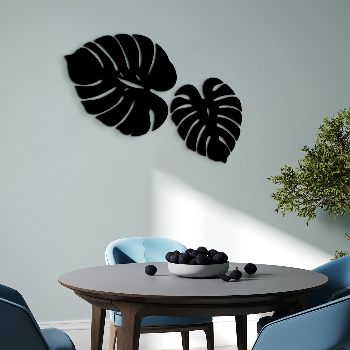 Palm Leaves Wall Hanging Décor Art Set of 2