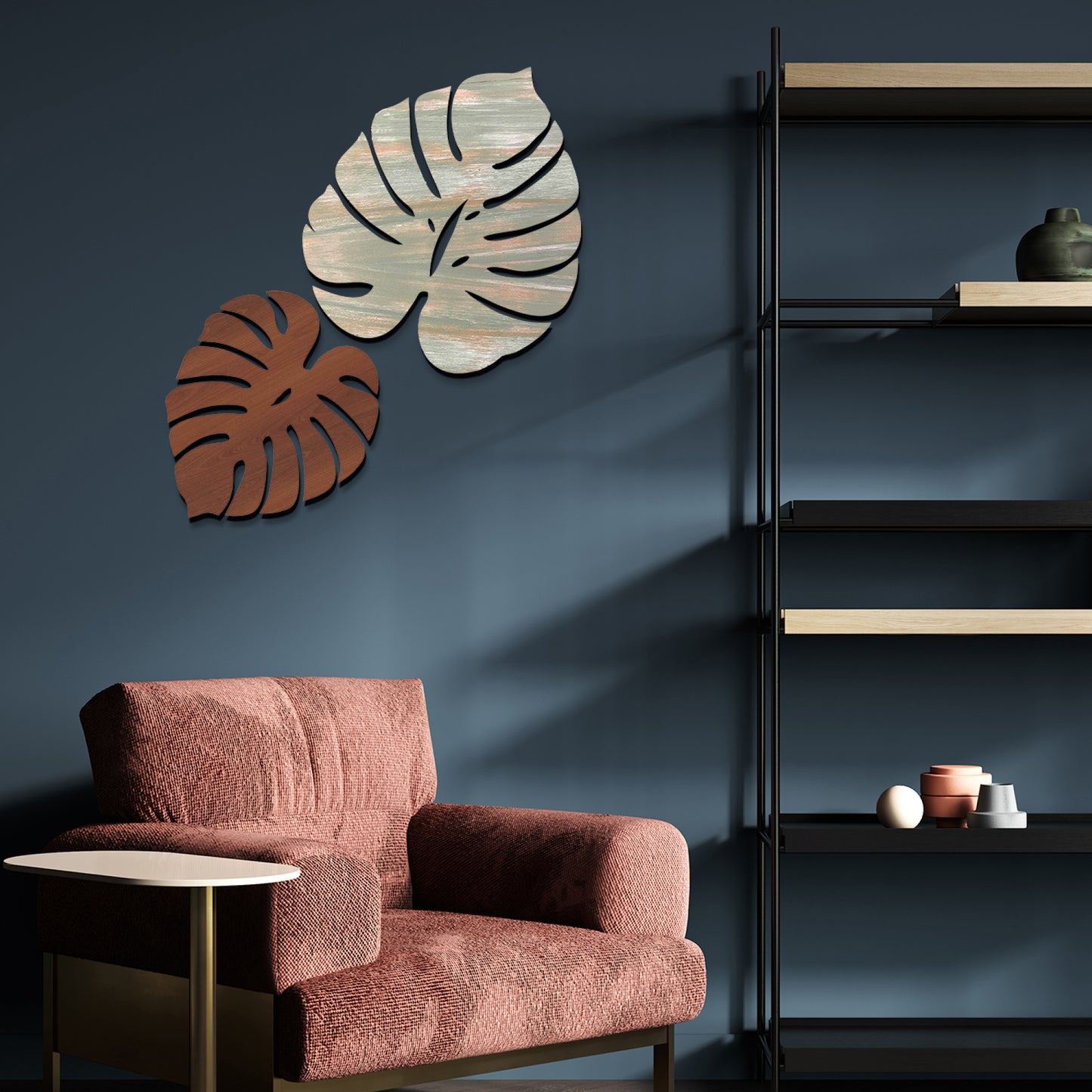 Palm Leaves Wall Hanging Décor Art Set of 2