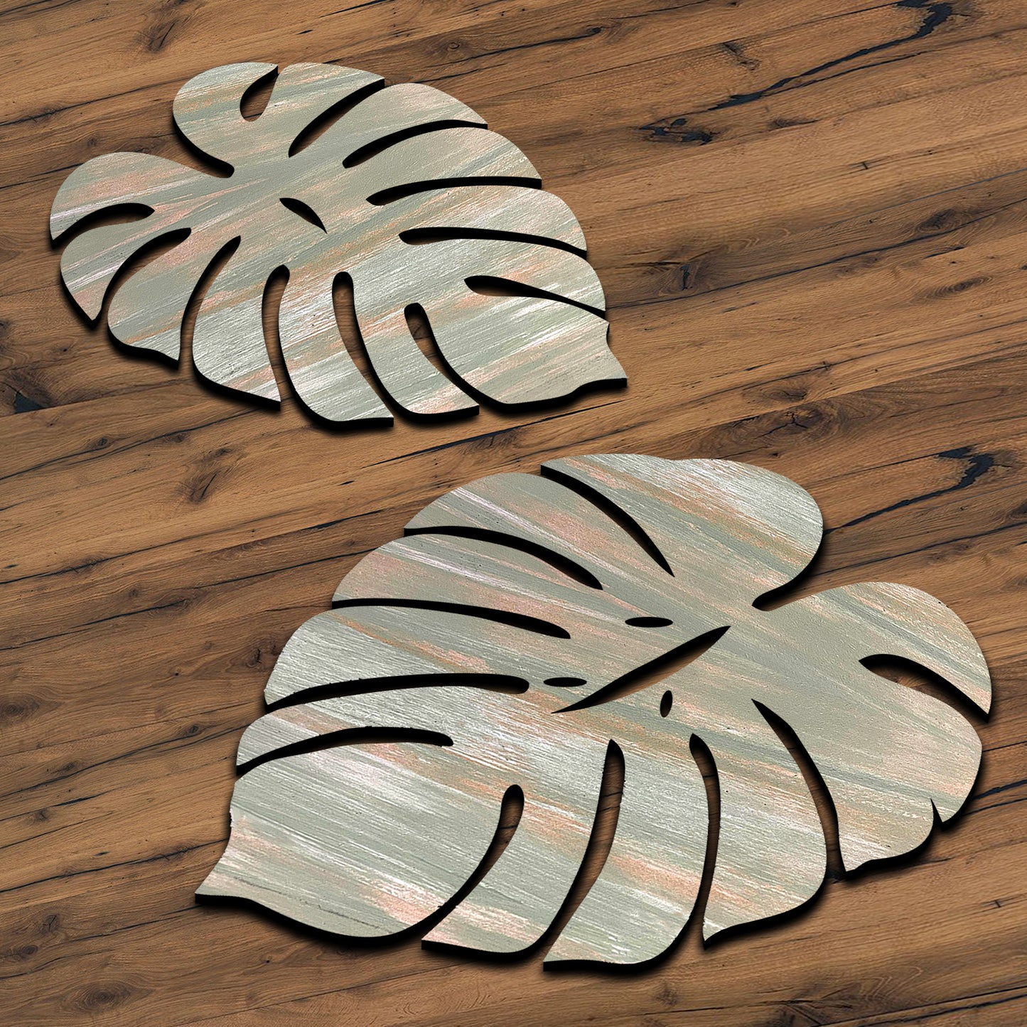 Palm Leaves Wall Hanging Décor Art Set of 2