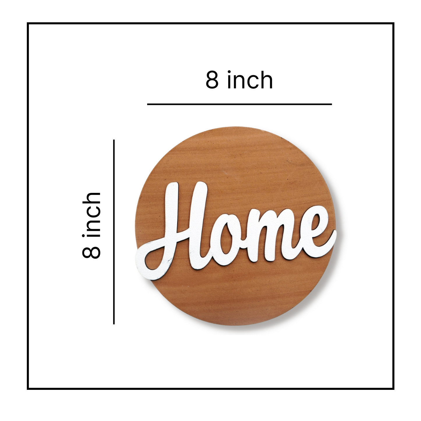 Home 3D Circle Wall Art With Sturdy Base and 3D Letters