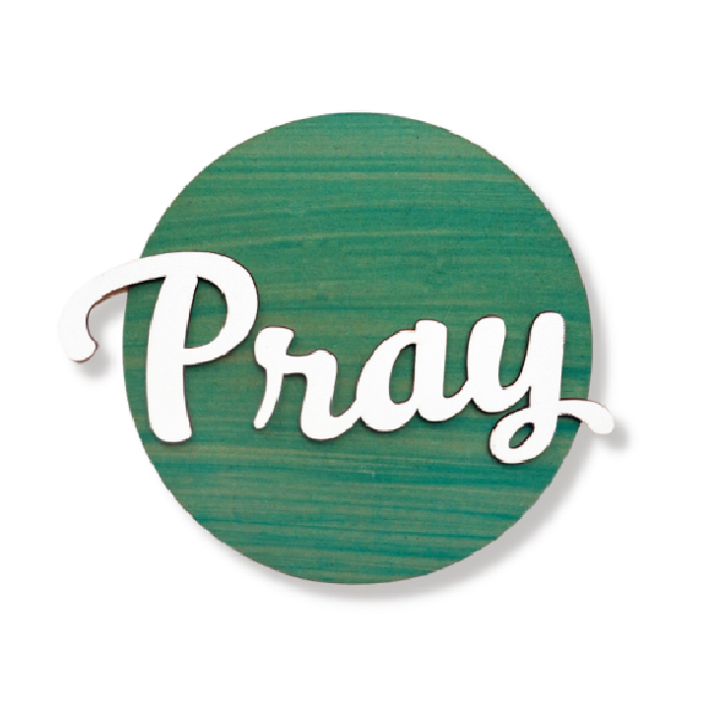PRAY 3D Circle Wall Art With Sturdy Base and 3D Letters