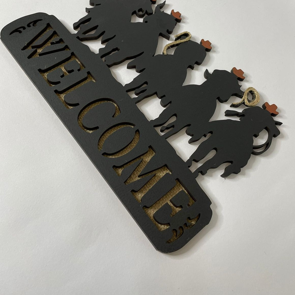 3D Rustic Rodeo Welcome Board Wooden