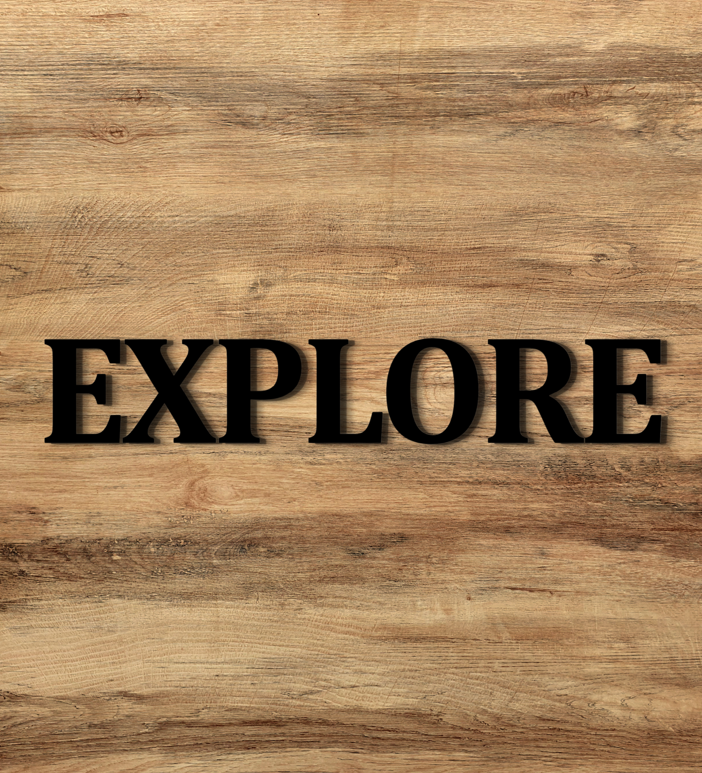Explore 3D Word Wooden Art