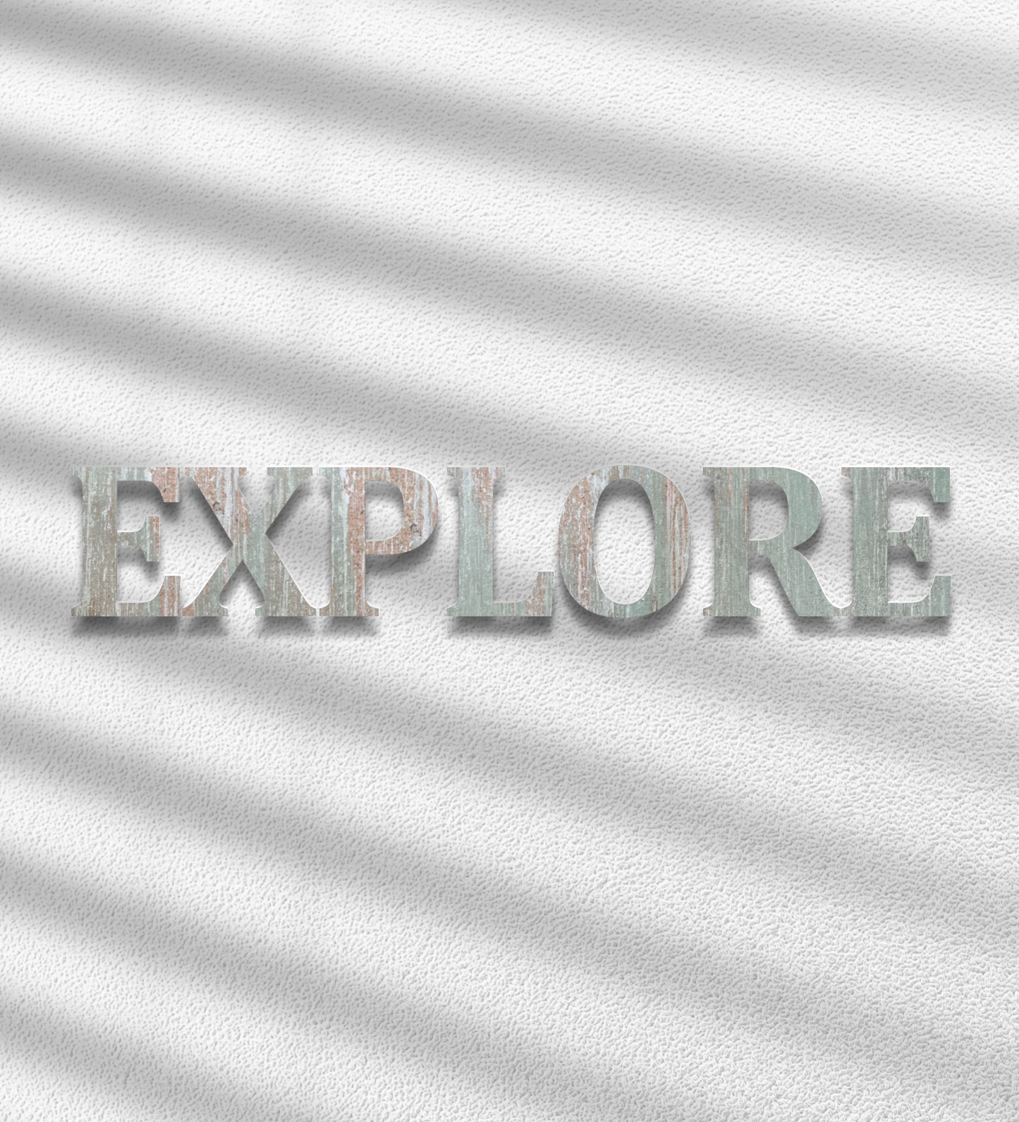 Explore 3D Word Wooden Art