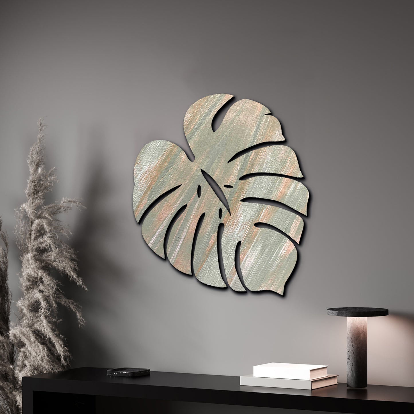 3D Palm Leaf Wooden Wall Hanging Decor