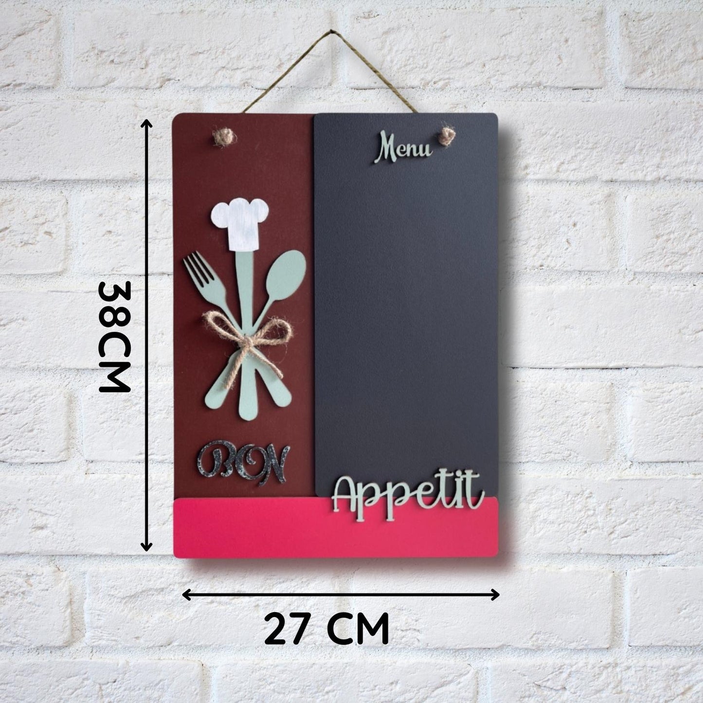 Bon Appetite Designer Kitchen Chalk Board With Hanging