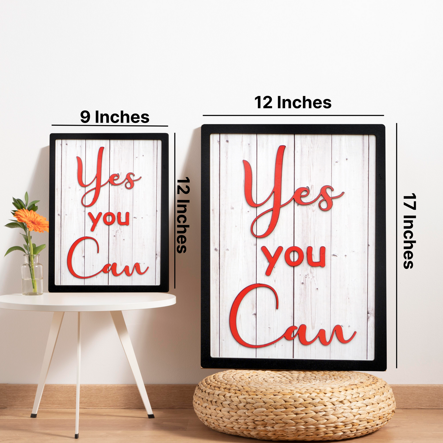 YES YOU CAN Motivational Wall Art