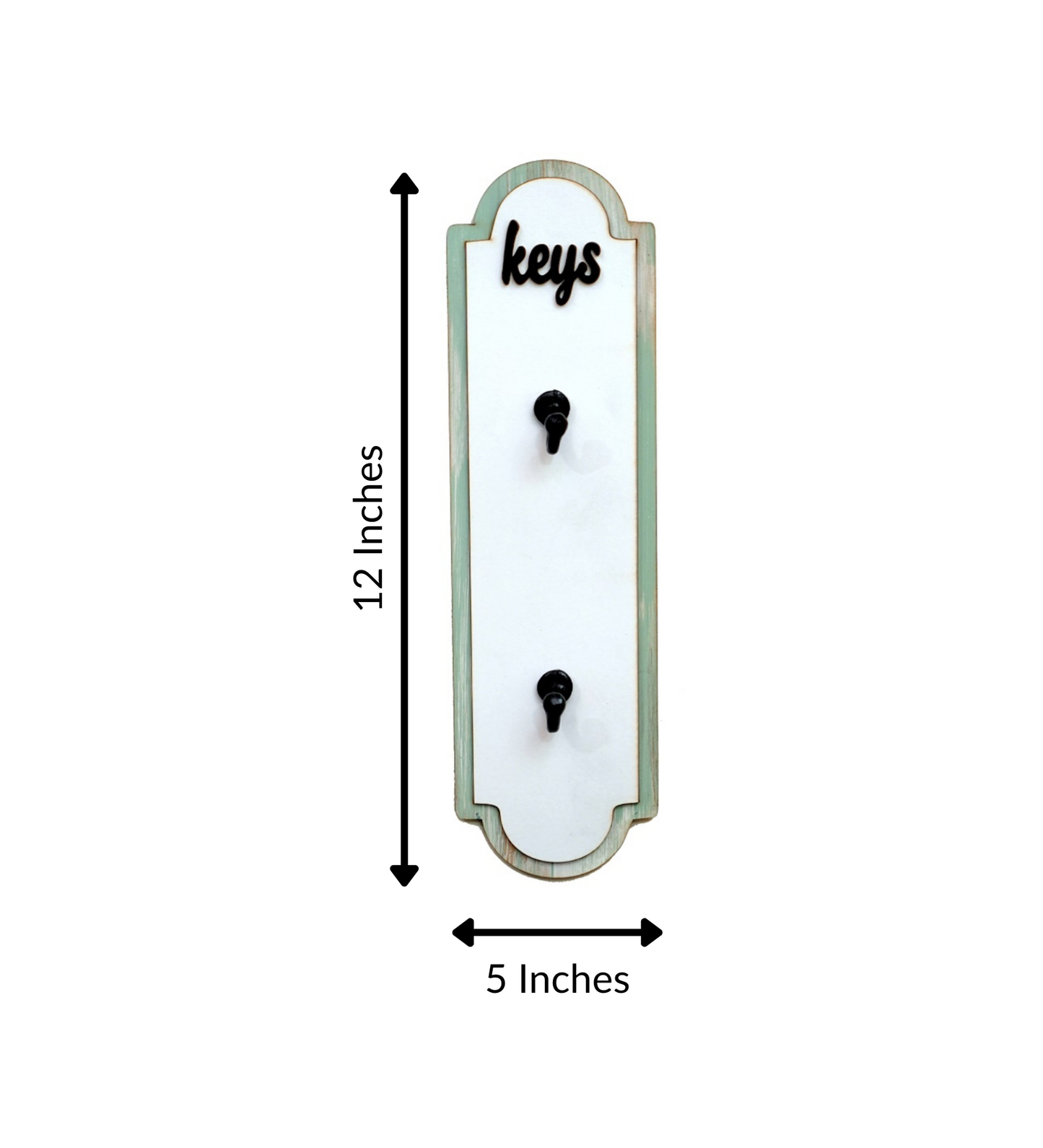 Vertical Keyholder With 2 Iron Hooks and 3D Keys Logo