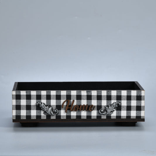 Buffalo Print Multipurpose Storage Tray Black and White