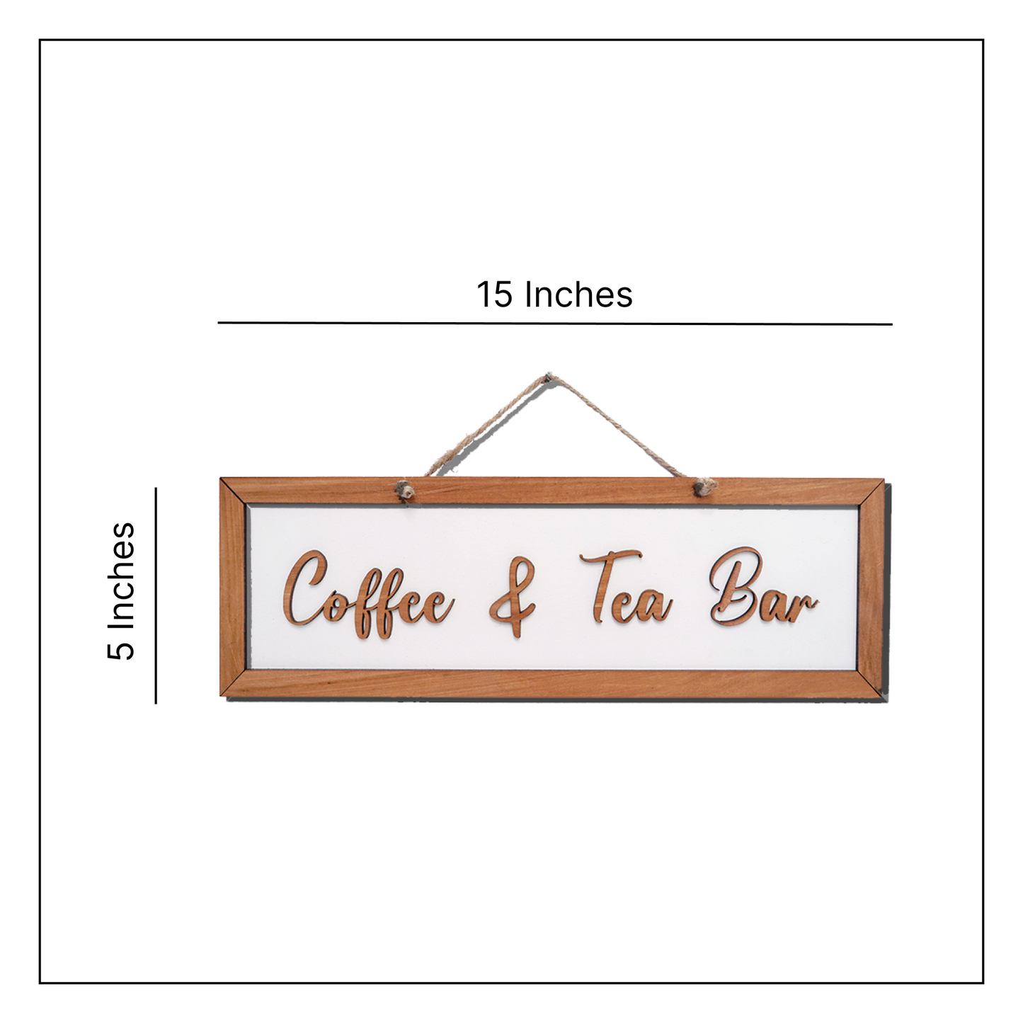 Coffee and Tea Quote Wooden Hanging Sign Board