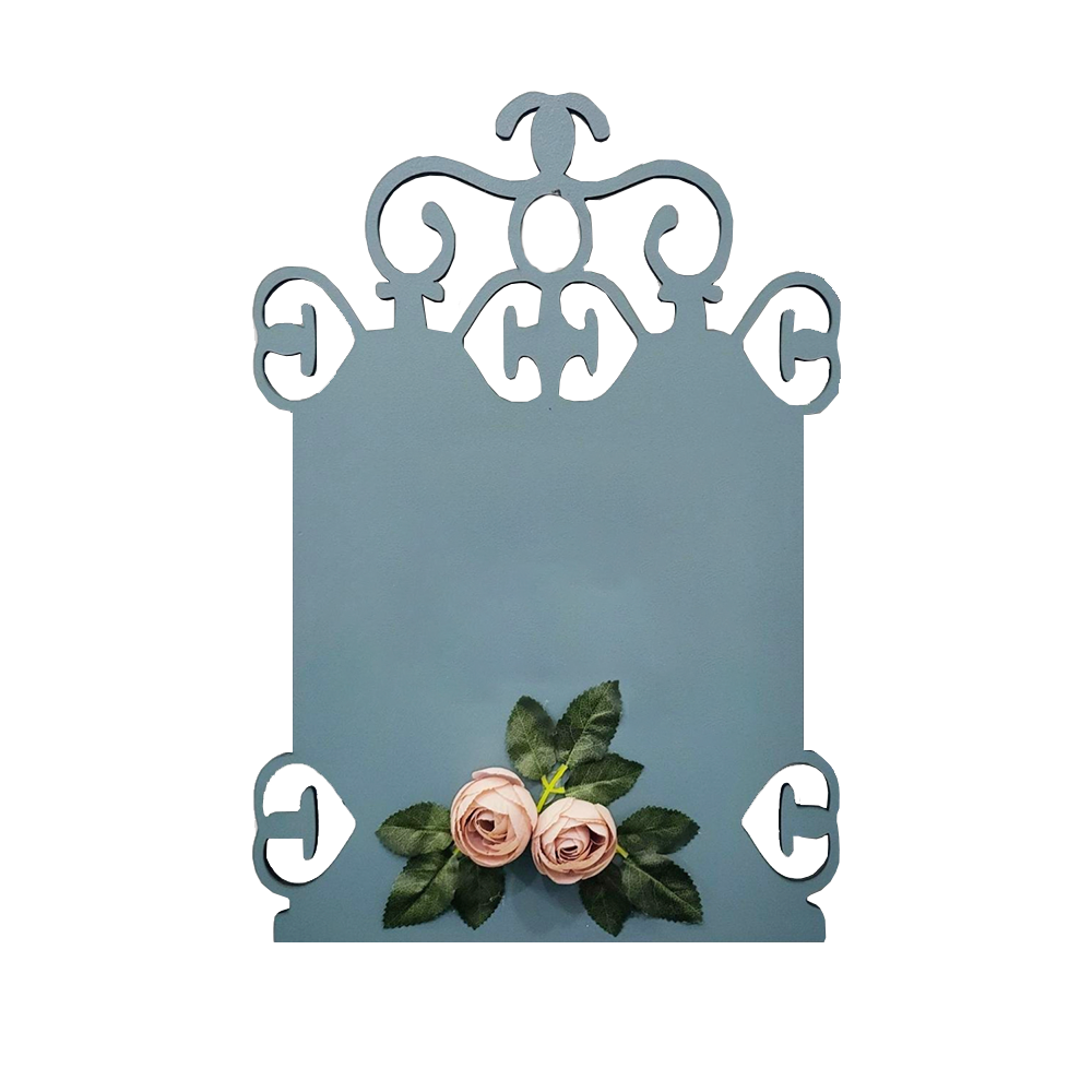 You Are Welcome Wooden Wall Hanging With Artificial Pink Roses and Leaves For Personalization