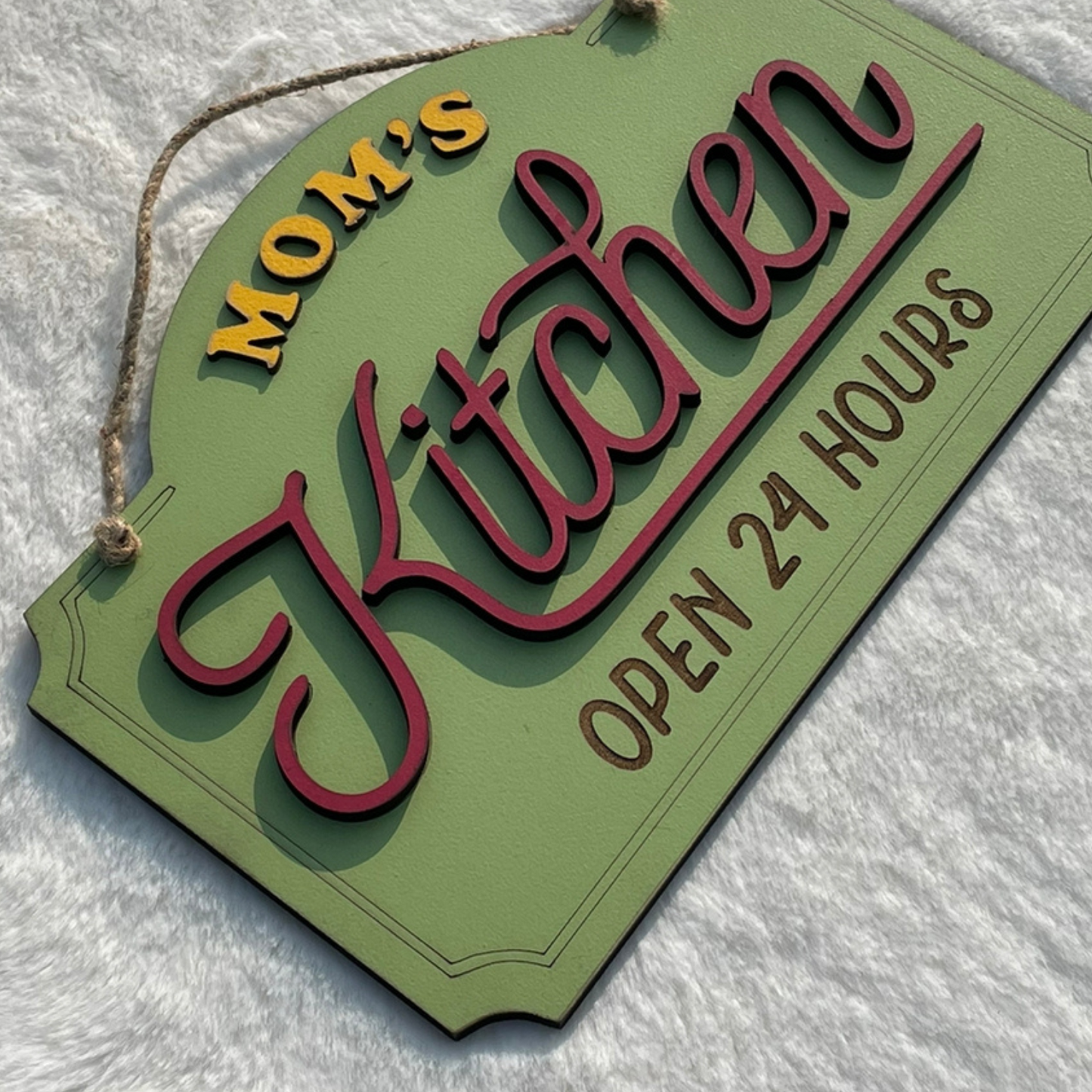 Mom's Kitchen Wooden Wall Hanging