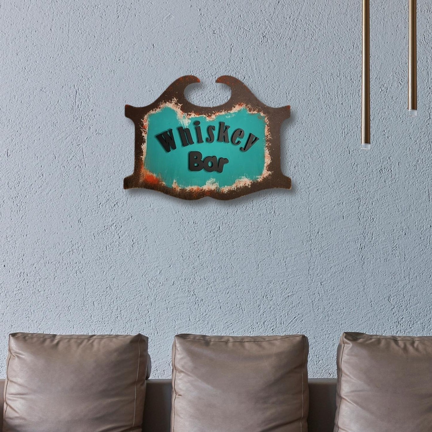 Vintage Whiskey Bar Wooden Wall Art