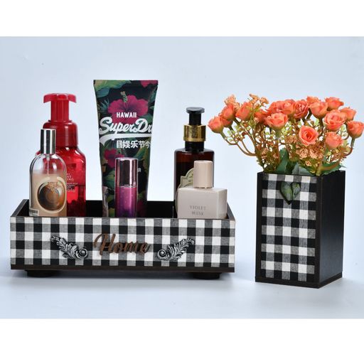 Buffalo Print Multipurpose Storage Tray and Holder Black and White