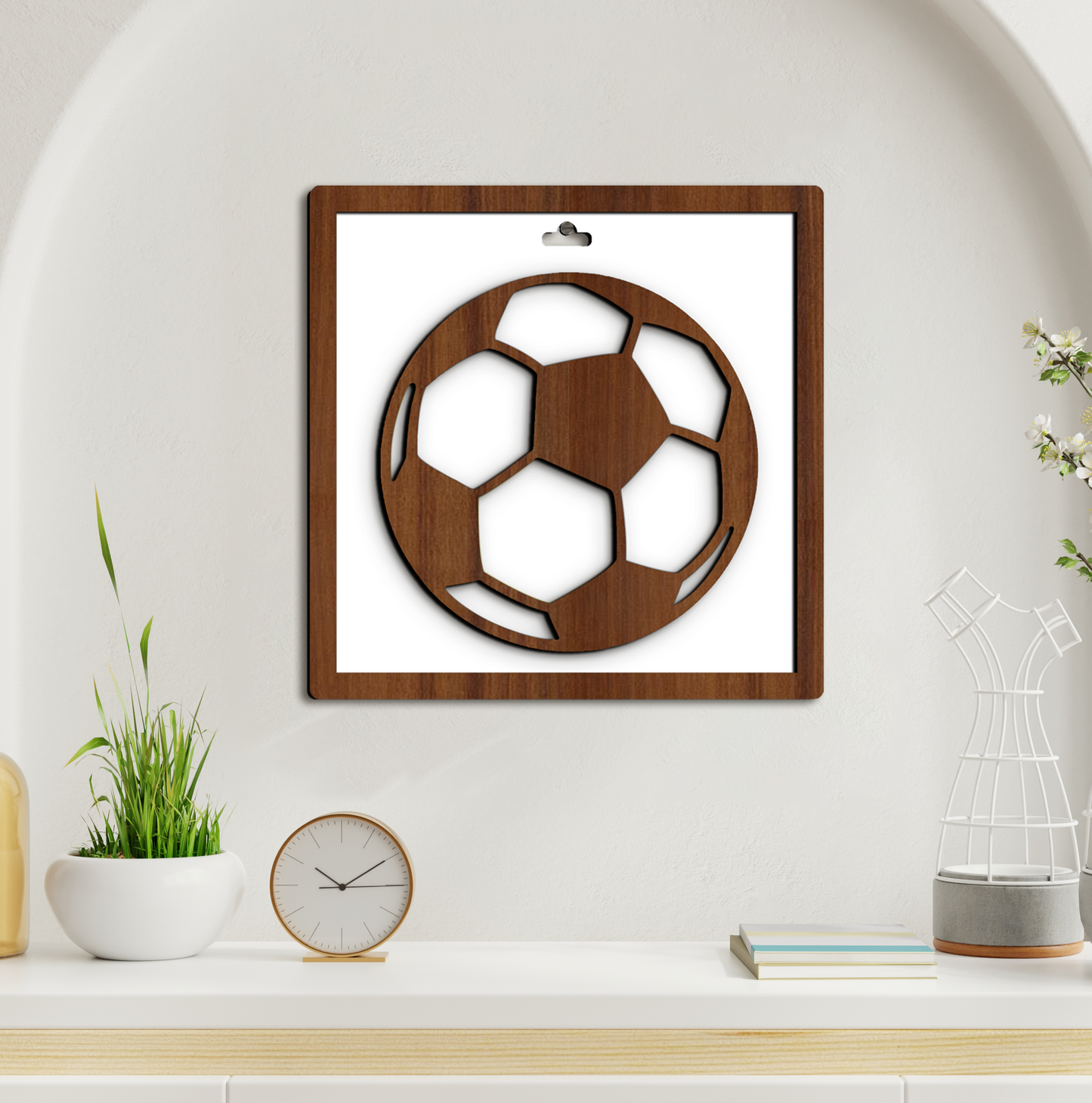 Soccer Framed Wooden Wall Art
