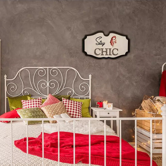 3D Wooden Framed Stay Chic Wall Décor Art For Personalization