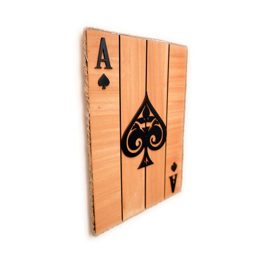 Wooden Ace of Spade Wall Art