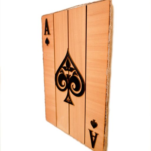 Wooden Ace of Spade Wall Art