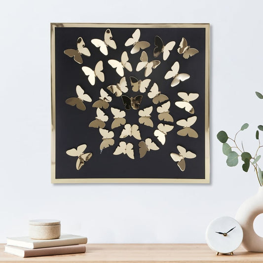 Butterfly Framed Metal Wall Art