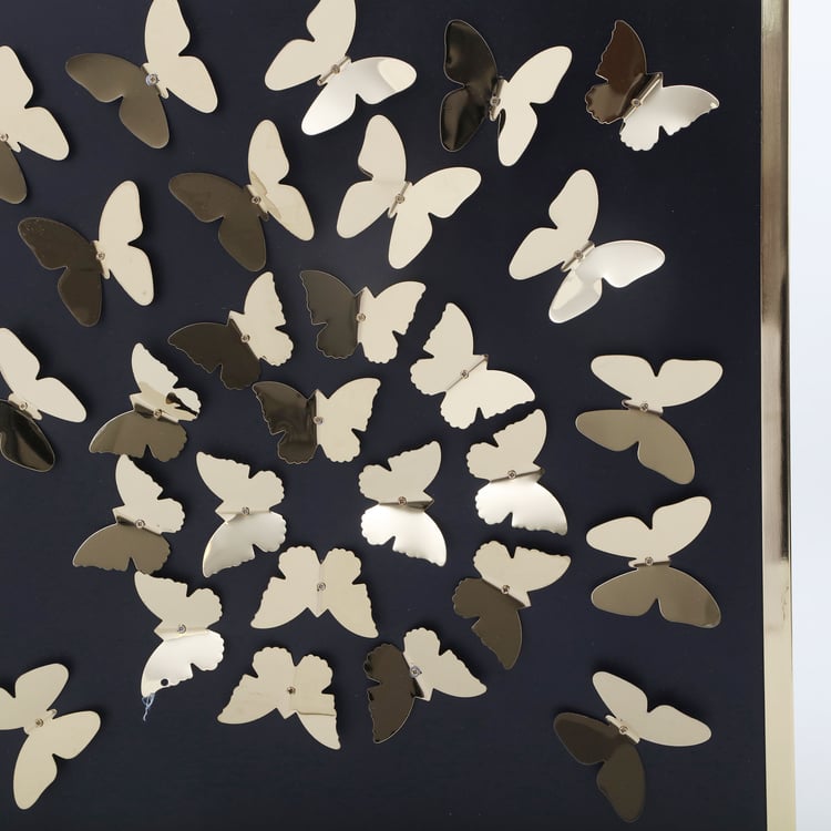 Butterfly Framed Metal Wall Art