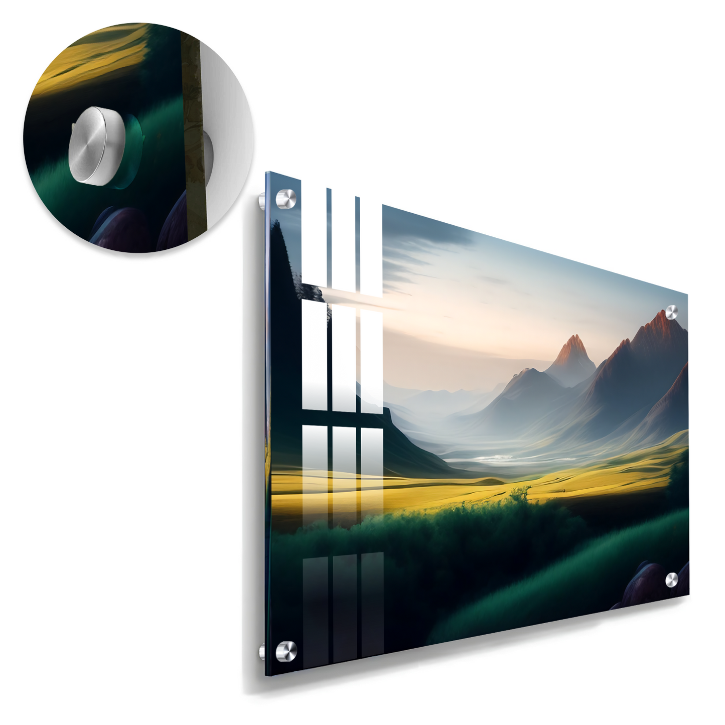 Beautiful Blue Nature Landscape Luxury Wall Painting