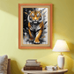 Tiger With Splash Colors Wood Print Wall Art 18x23 Inches