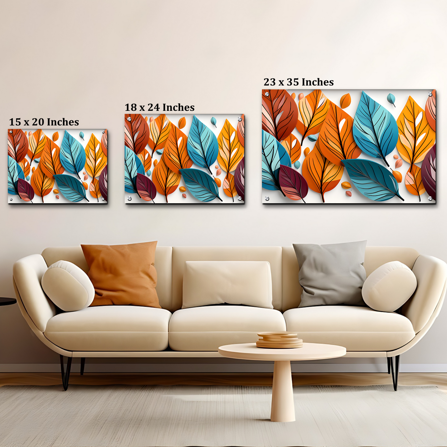 Colorful Leaves Luxury Wall Art Painting