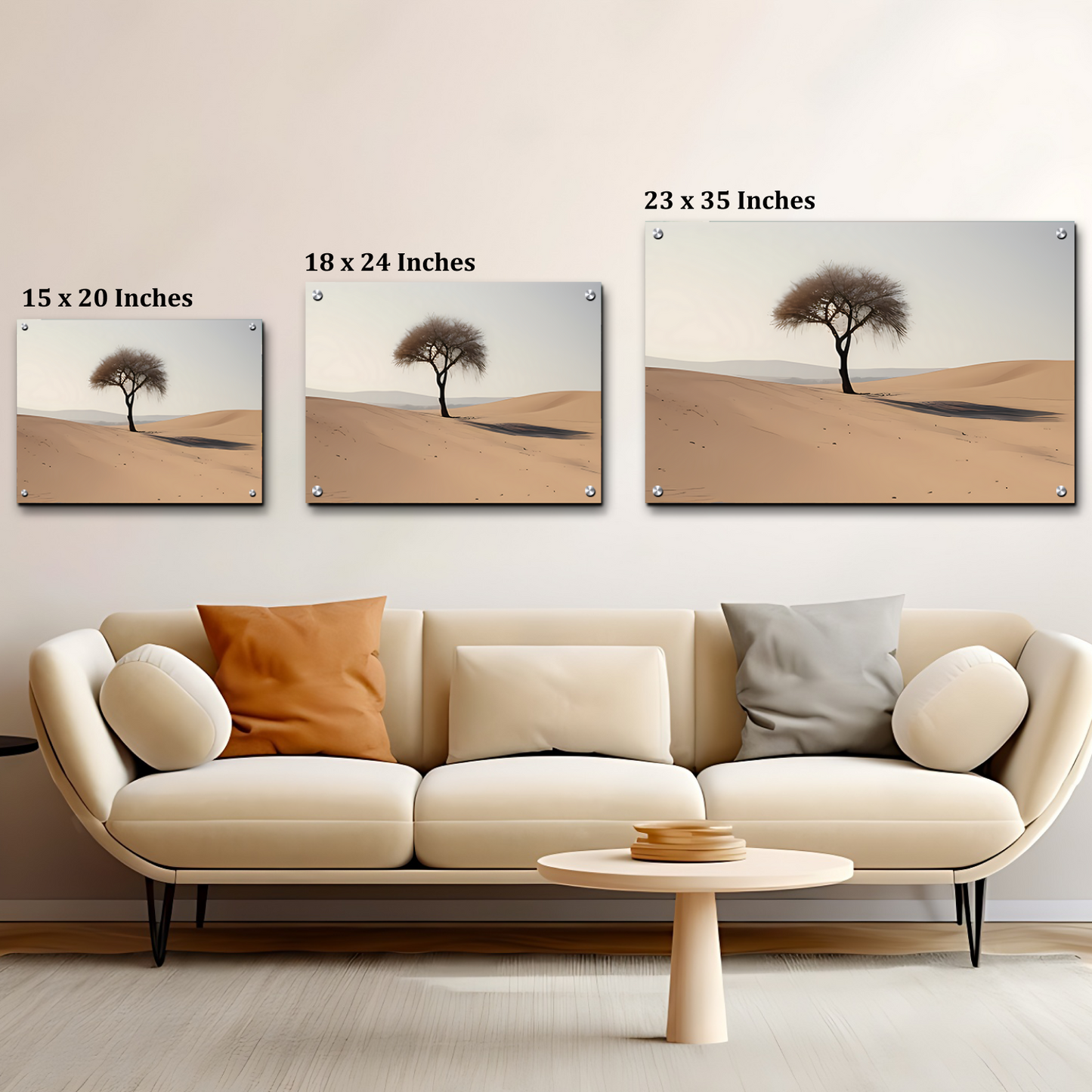 Tree In Desert Motivational Positive Luxury Wall Art Painting