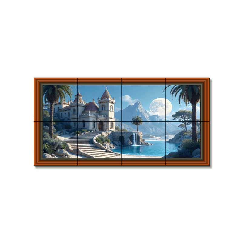 The Castle Wood Print Wooden Luxury Wall Tiles Set