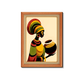African Lady With Pot Wood Print Wall Art 18x23 Inches