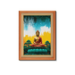 Buddha Chanting With Colorful Background Wood Print Wall Art 18x23 Inches