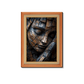 Human Sleeping Face Wooden Cutout  Wood Print Wall Art 18x23 Inches