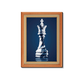 Chess King Blue With White Shade Wood Print Wall Art 18x23 Inches