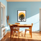 Sunset Boho Beige Wood Print Wall Art