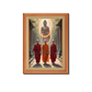 Monk With Budha On Background Wood Print Wall Art 18x23 Inches