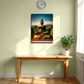 Buddha Meditating in Mountains Wood Print Wall Art