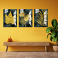 Assorted Gold Leaf Wood Print Wall Art Set of 3